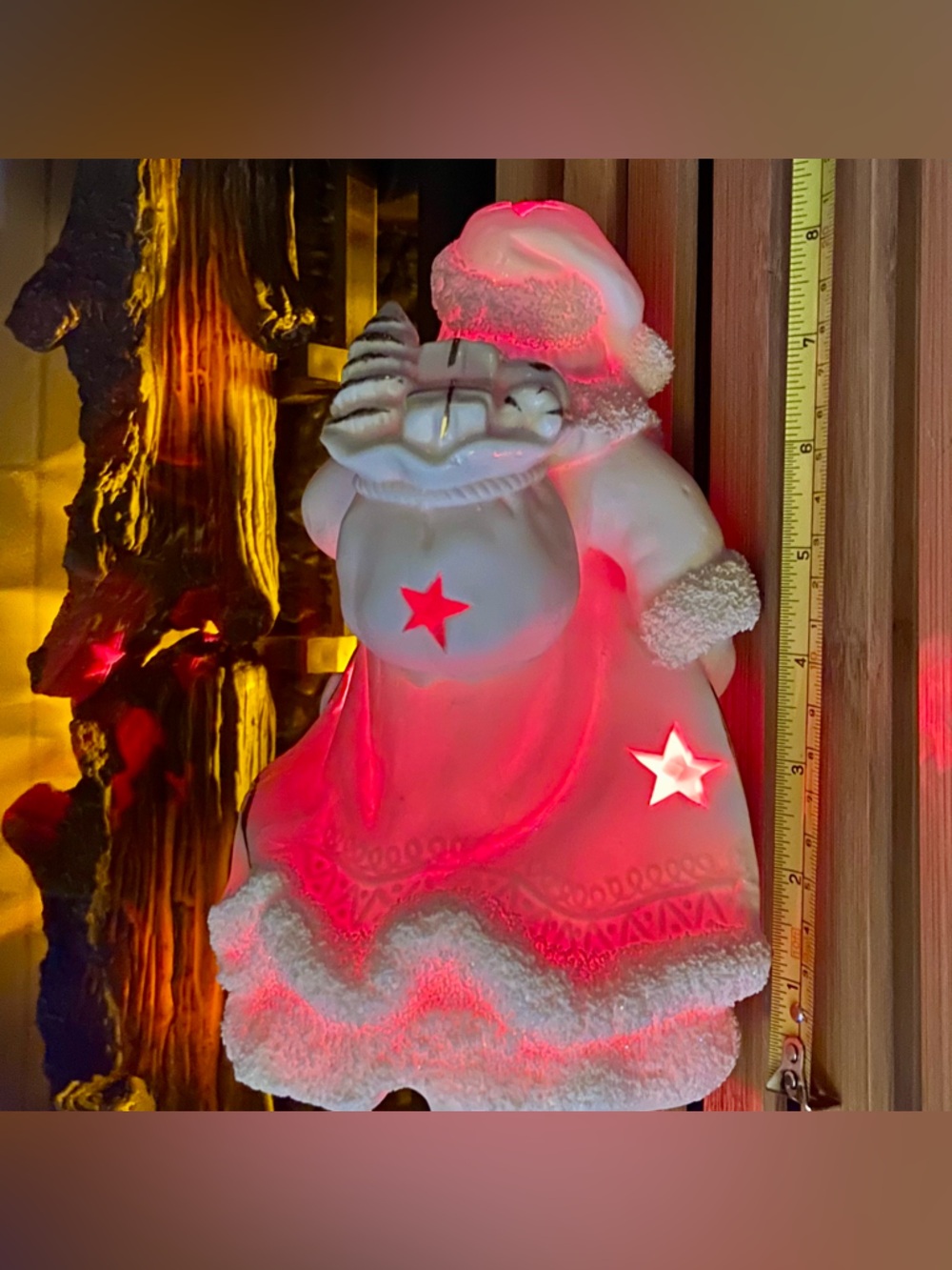 Lenox Vintage/Works White Ceramic Santa w/Red Night Light Glowing Holiday Decor - Picture 13 of 16